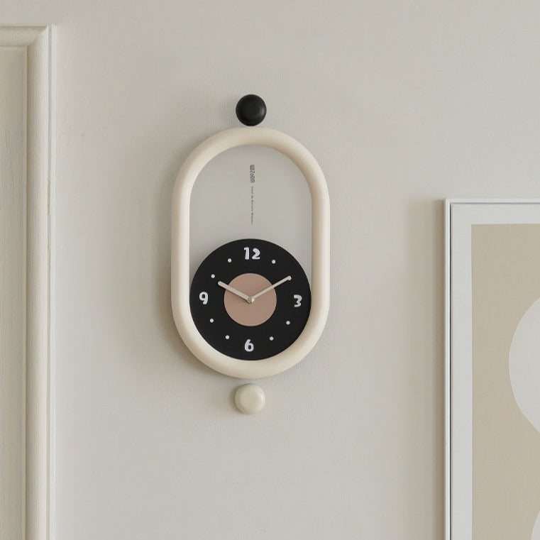 TimeLuxe – Modern 3D-väggklocka med pendel