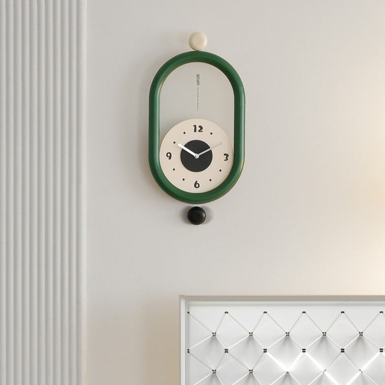 TimeLuxe – Modern 3D-väggklocka med pendel