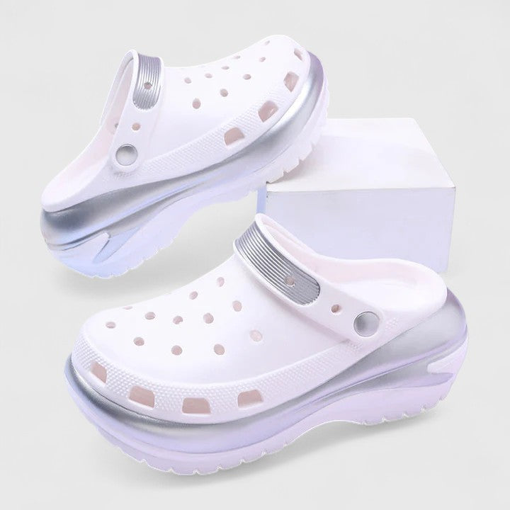 Damplatåsandaler – Slip-on skor för vardagsbruk med texturerad sula