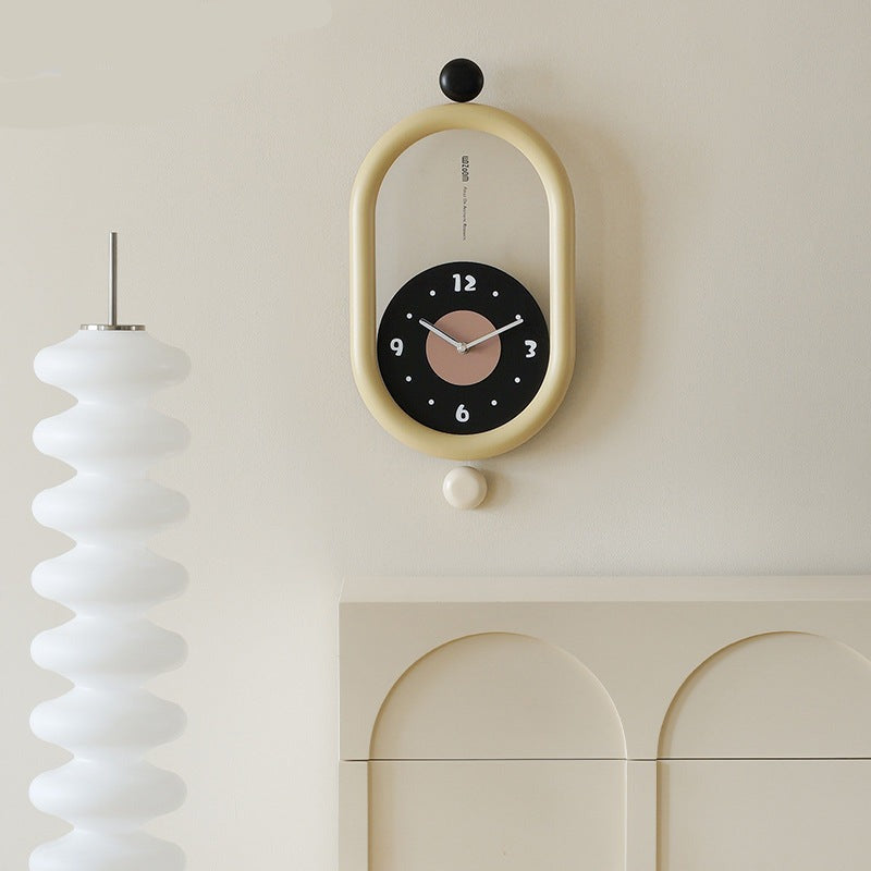 TimeLuxe – Modern 3D-väggklocka med pendel
