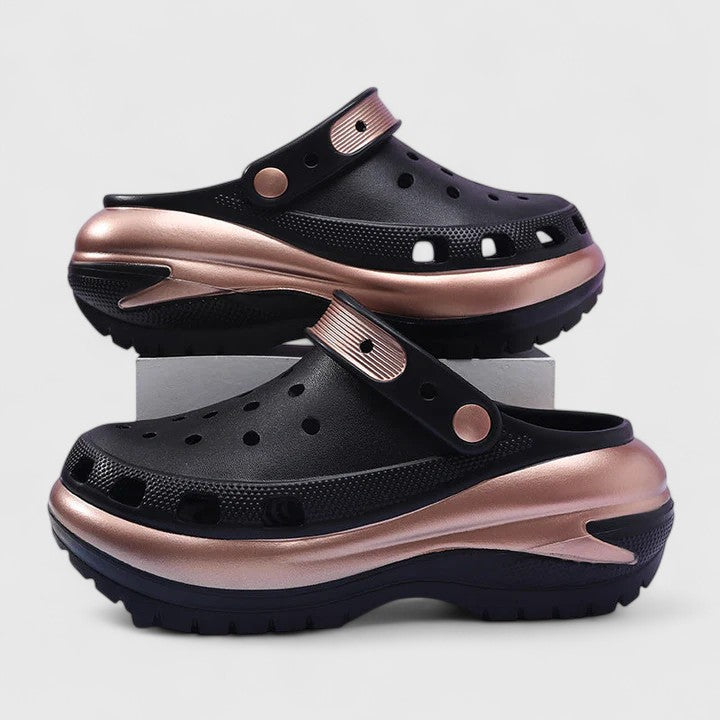Damplatåsandaler – Slip-on skor för vardagsbruk med texturerad sula