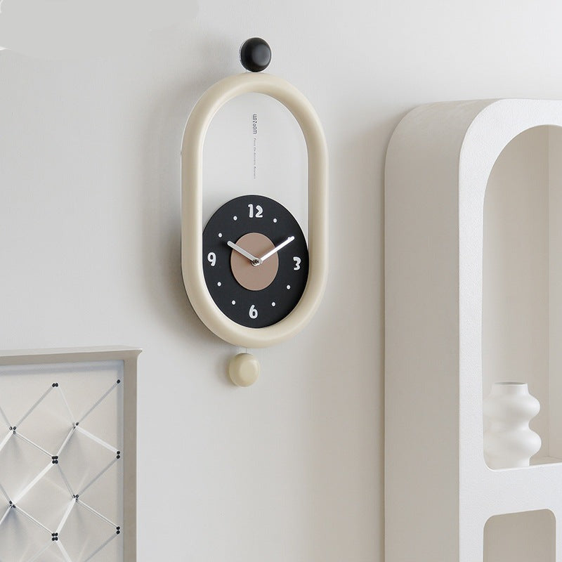 TimeLuxe – Modern 3D-väggklocka med pendel