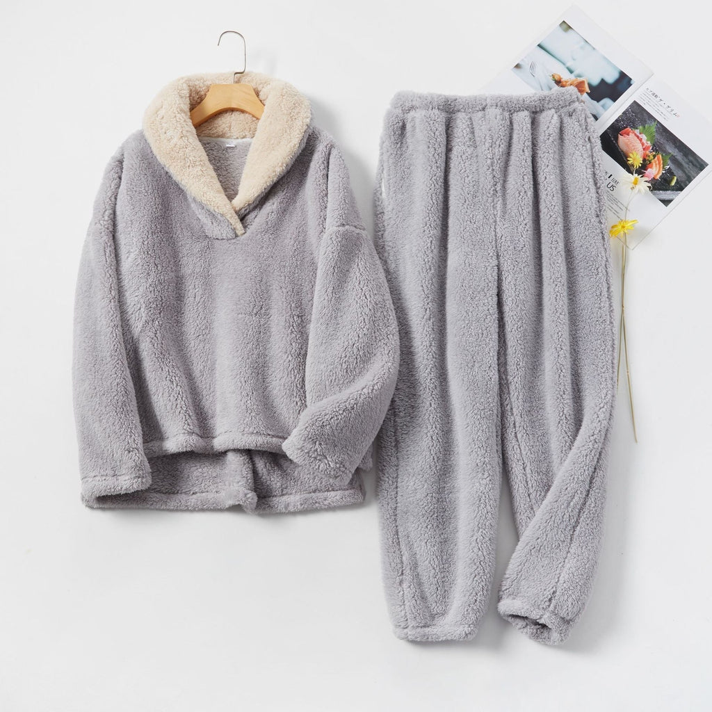 Octavia | Fuzzy sherpapullover och jogging loungeset - Plyschiga loungekläder