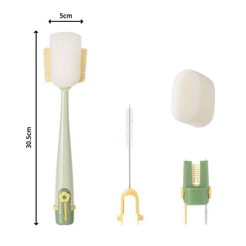 5-i-1-set med rengöringsborstar för flaskor – Multifunktionell rengöring för vattenflaskor, nappflaskor och smala halsar