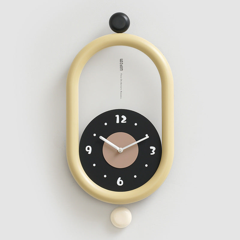 TimeLuxe – Modern 3D-väggklocka med pendel