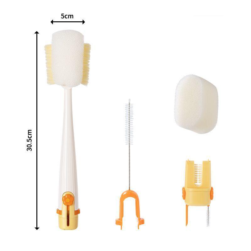 5-i-1-set med rengöringsborstar för flaskor – Multifunktionell rengöring för vattenflaskor, nappflaskor och smala halsar