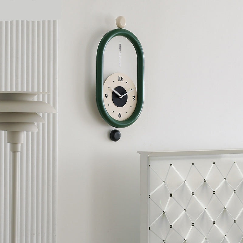 TimeLuxe – Modern 3D-väggklocka med pendel