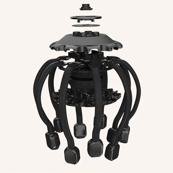 OctoRelief elektrisk hårbottenmassageapparat – 360° lugnande huvudmassage