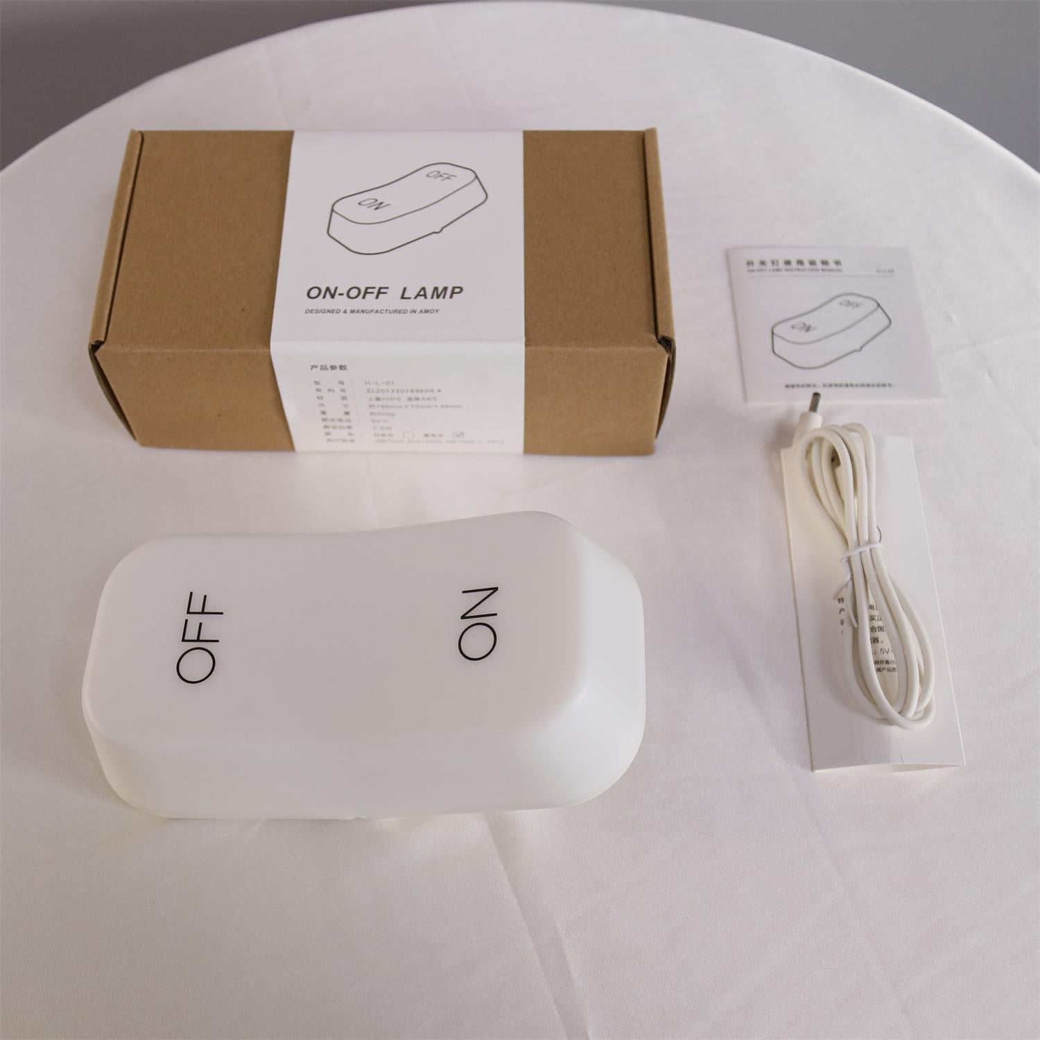 Gravity-Switch uppladdningsbar nattlampa – beröringsfri på/av LED-lampa med inbyggt batteri