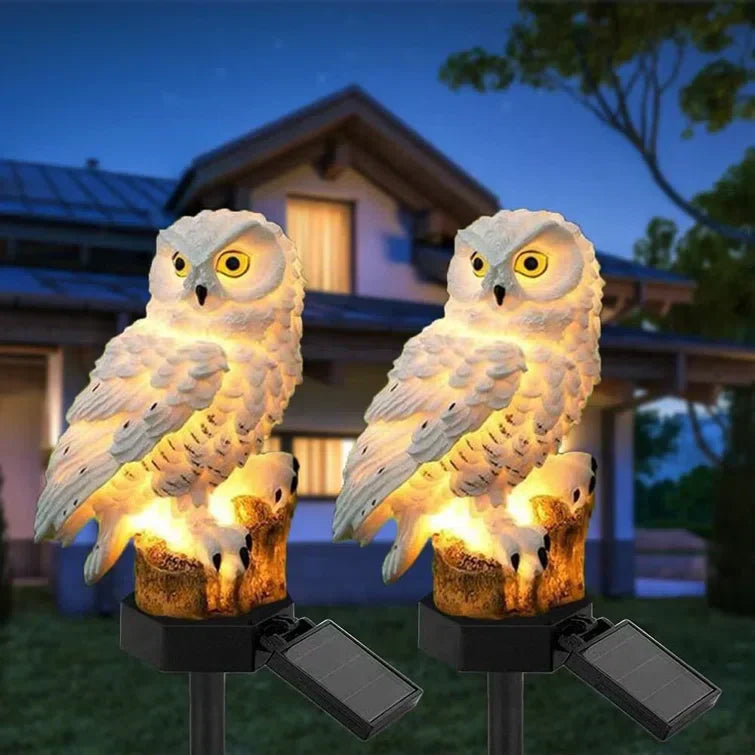 Owlight - Solar trädgårdslampa med dekorativ stolpe