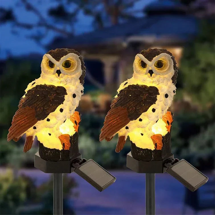 Owlight - Solar trädgårdslampa med dekorativ stolpe