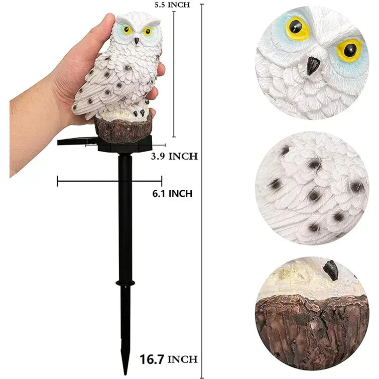 Owlight - Solar trädgårdslampa med dekorativ stolpe