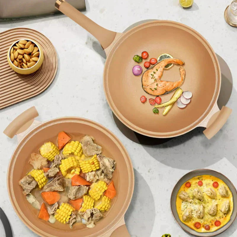 Mångsidig wokpanna med non-stick-beläggning – Premium multifunktionella kokkärl
