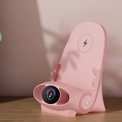 Kompakt stolladdare - Trådlös snabbladdningshållare för skrivbordsinstallation