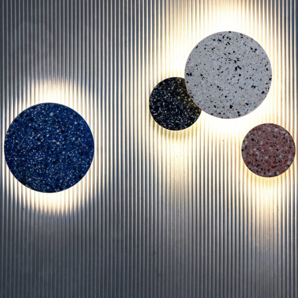 Skandinavisk Terrazzo LED-vägglampa – Elegant rund accentlampa