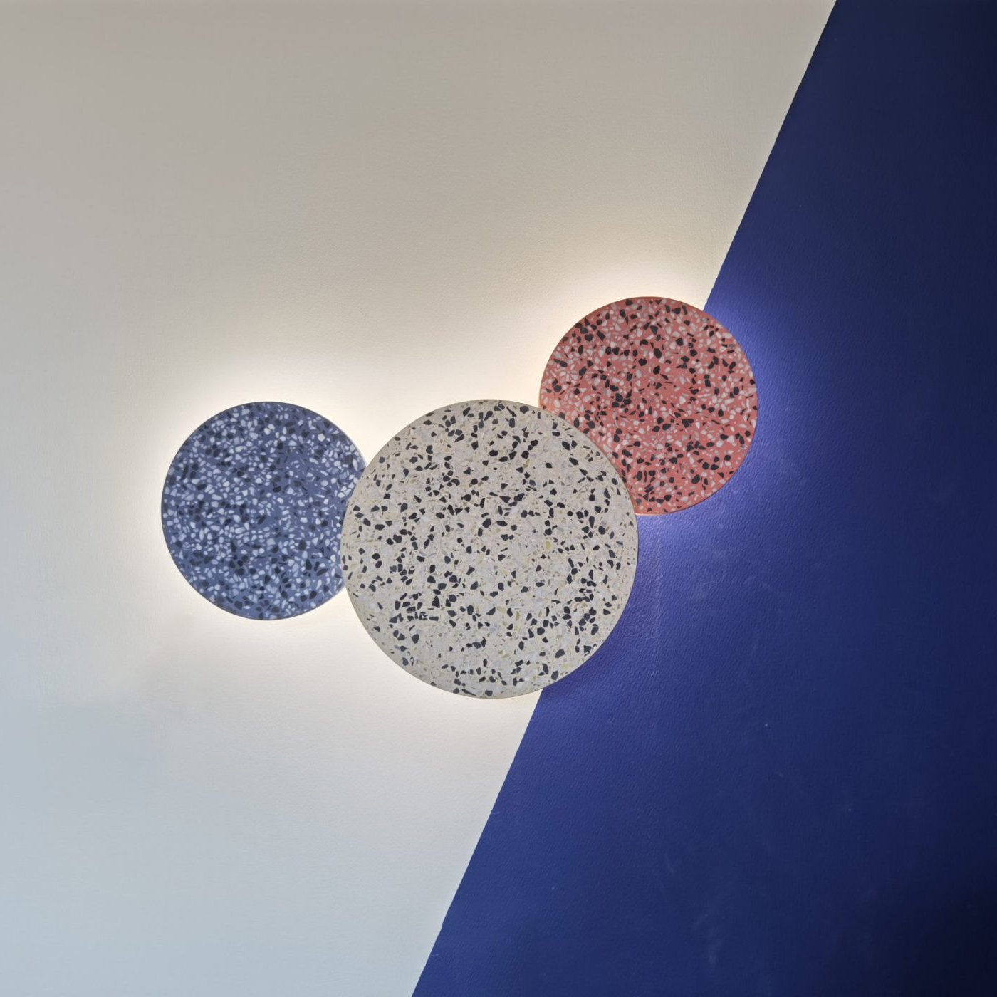 Skandinavisk Terrazzo LED-vägglampa – Elegant rund accentlampa