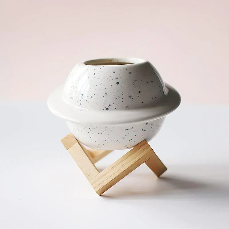 Galaxy-inspirerad keramisk kruka | Blomkruka i planetdesign