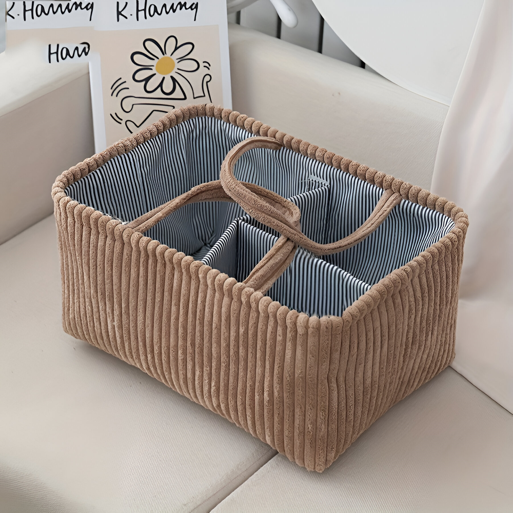 Förvaringsorganisatör med flera fack – Lättviktig låda för leksaker, blöjor och badrumsartiklar