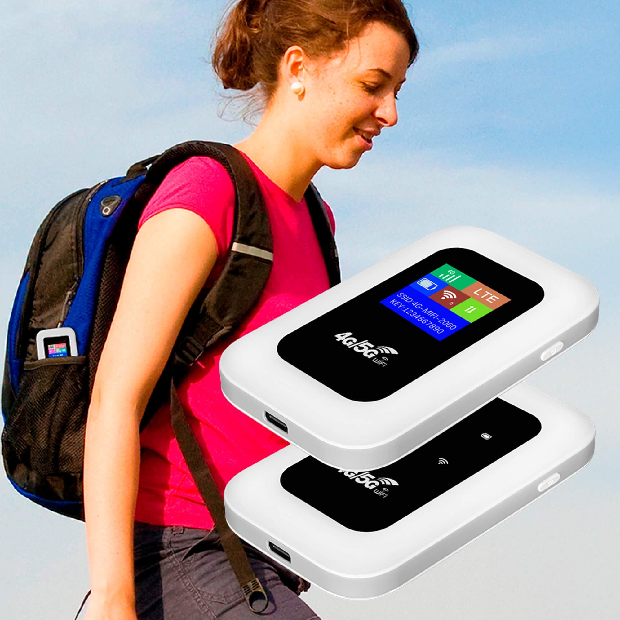 4G LTE bärbar WiFi-hotspot - Trådlös internetrouter med hög hastighet