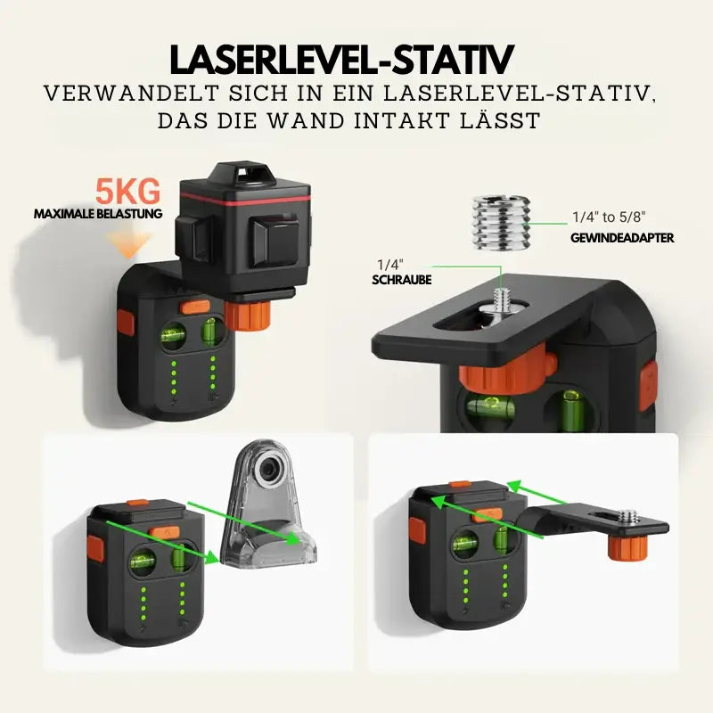 ProLevel360 - Självnivellerande lasernivå – Precisionsverktyg med 360° rotation