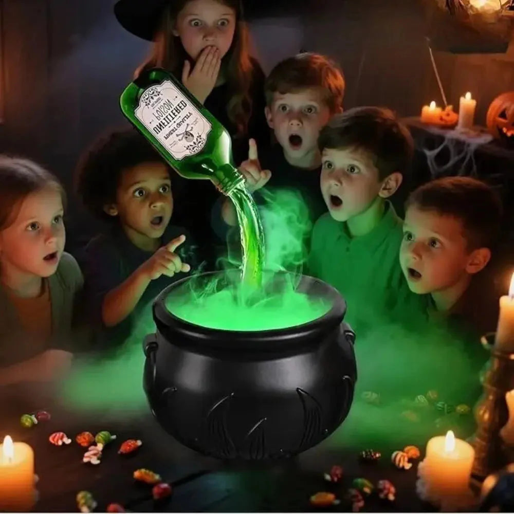 Mystic Witch Cauldron Prop – Flytande trolldryckflaska med dimmig rökeffekt