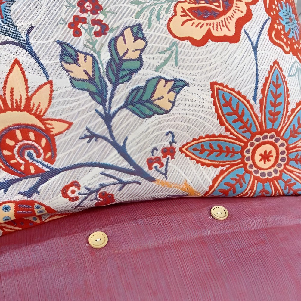 Örngott i vintage-stil med blommiga bohemiska motiv – Dekorativa accentkuddfodral