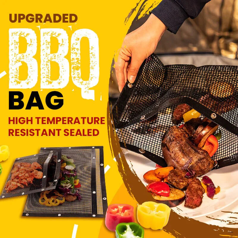 GrillMaster - Återanvändbara grillpåsar i nät – Non-stick grillpåsar