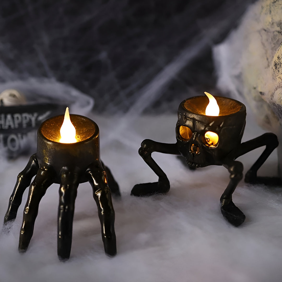 Skelettgreppsljus – LED-Halloweenljus för kuslig bordsdekoration