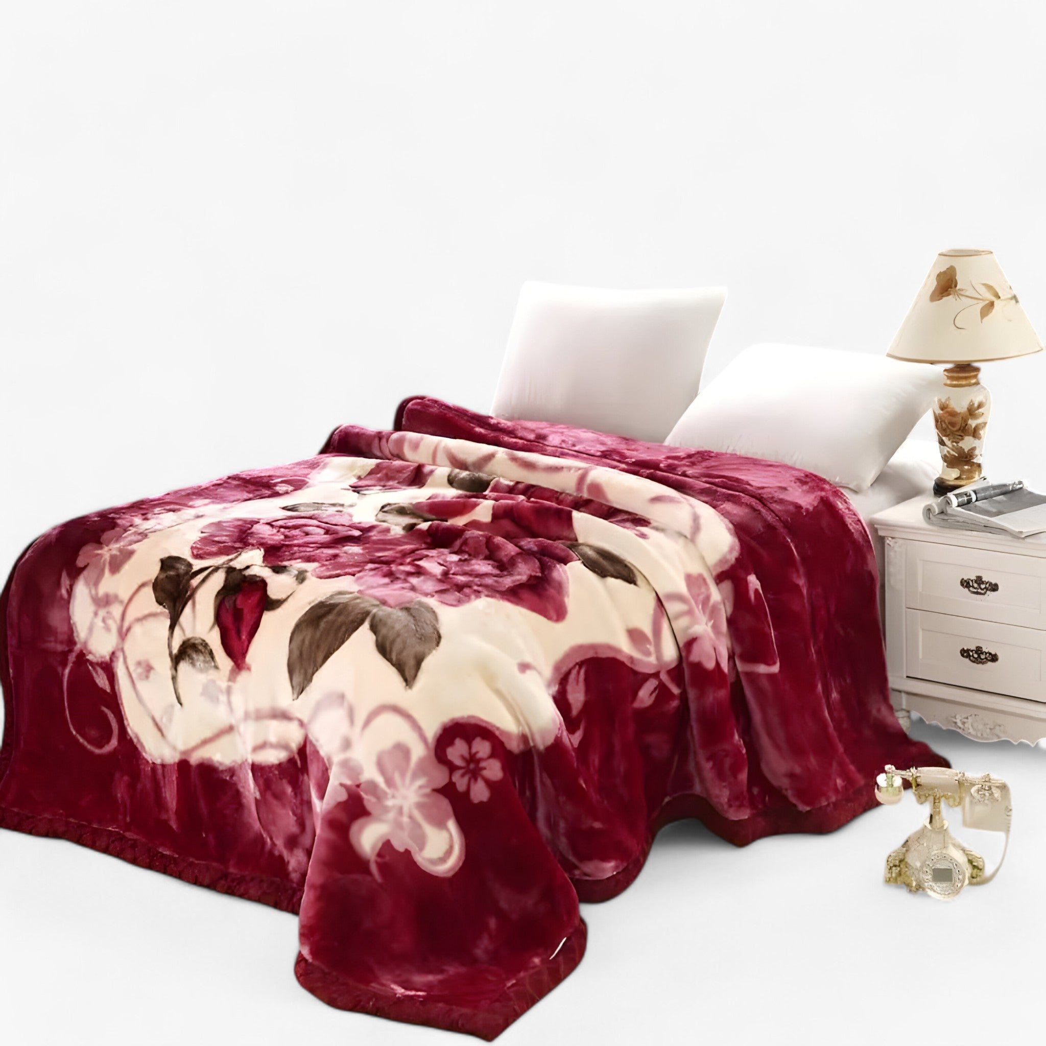 Floral Bliss Mysig Filt - Ultramjuk Komfort för Hem & Soffa