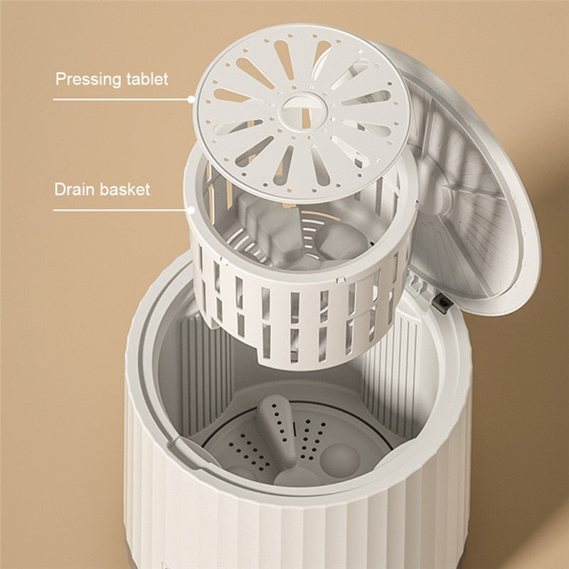 SpinWash – 4L mini bärbar turbintvättmaskin | Kompakt resetvättmaskin