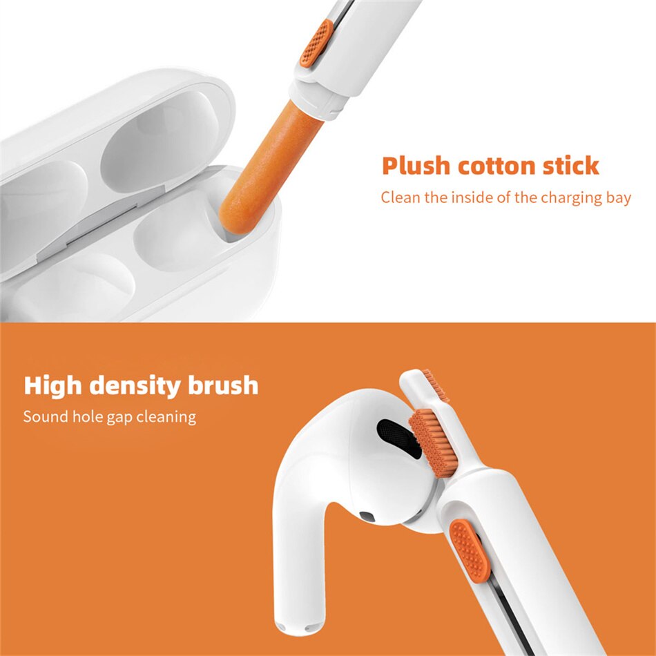 Mini 8-i-1-rengöringskit för enheter – Effektiv rengöring för bärbara datorer, telefoner och surfplattor