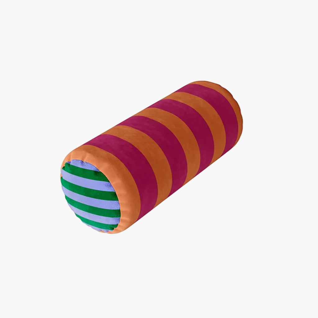 Plysch sammetskudde för nacke- och ländryggsstöd – Dekorativ rund kudde för säng, soffa och avkoppling