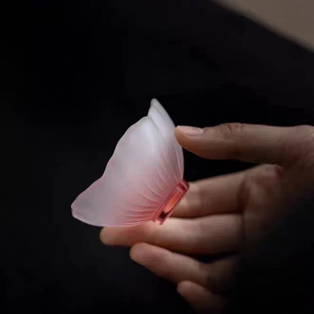 Set med 4 japanska Sakura-keramiska skålar - glaserat blomporslin