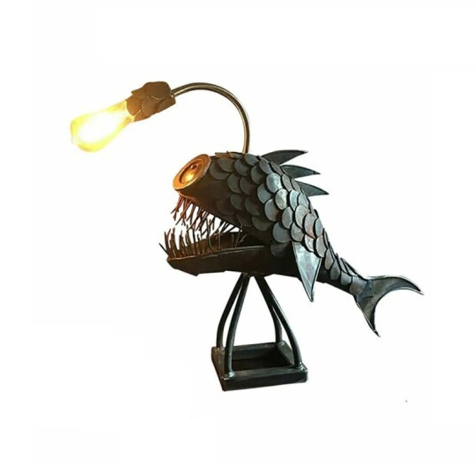 RusticGlow bordslampa – handgjord med anpassningsbar belysning och konstnärlig stil