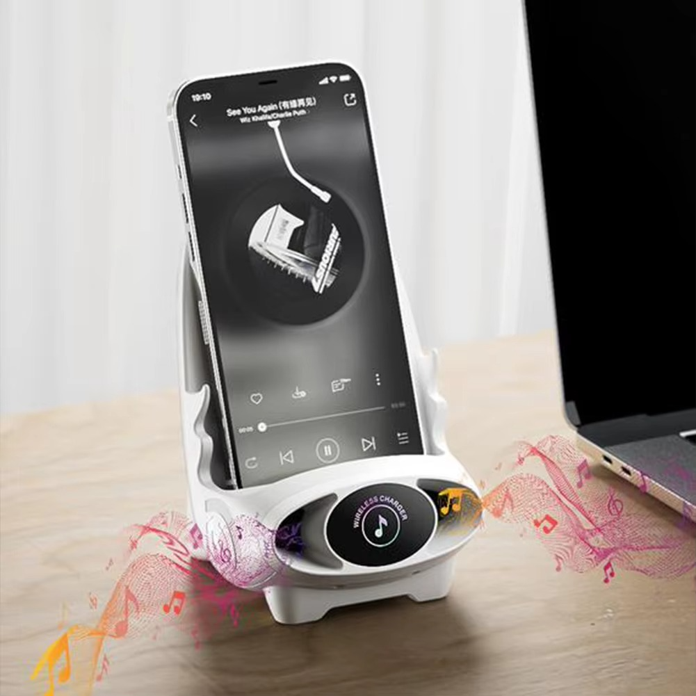 Kompakt stolladdare - Trådlös snabbladdningshållare för skrivbordsinstallation