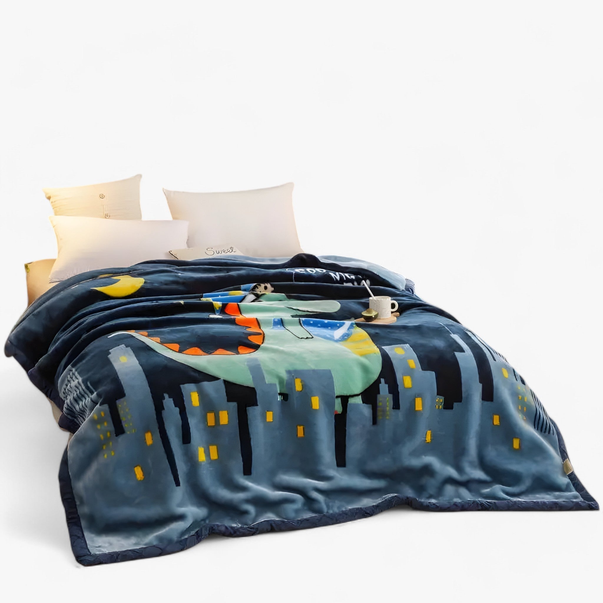 Floral Bliss Mysig Filt - Ultramjuk Komfort för Hem & Soffa