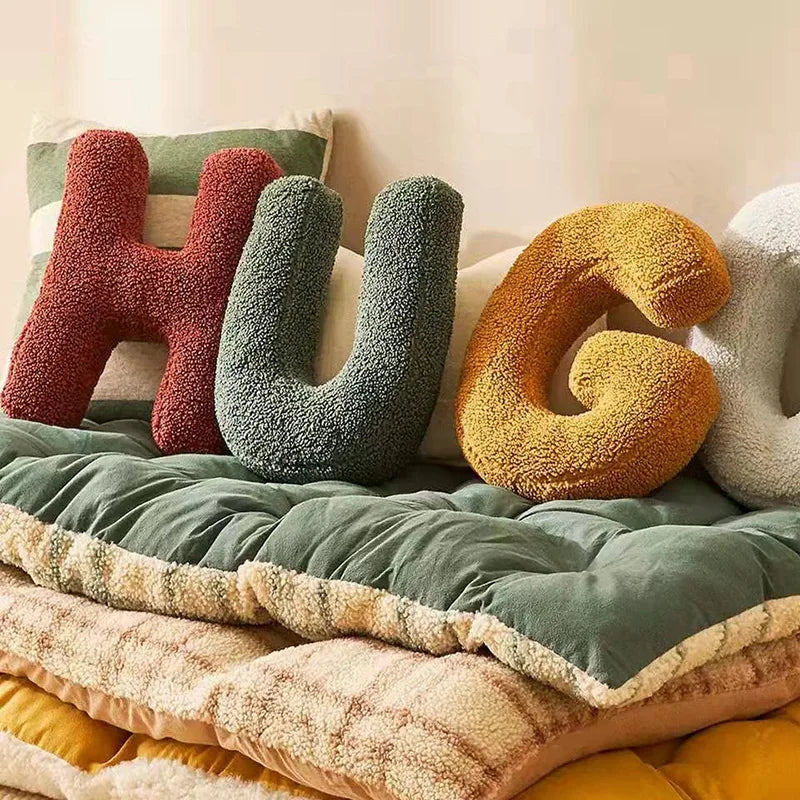 Alphabet Design Sofa Cushion