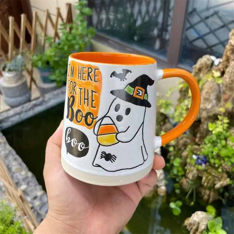 Kuslig söt Halloweenmugg – Keramisk kaffekopp för säsongsdrycker