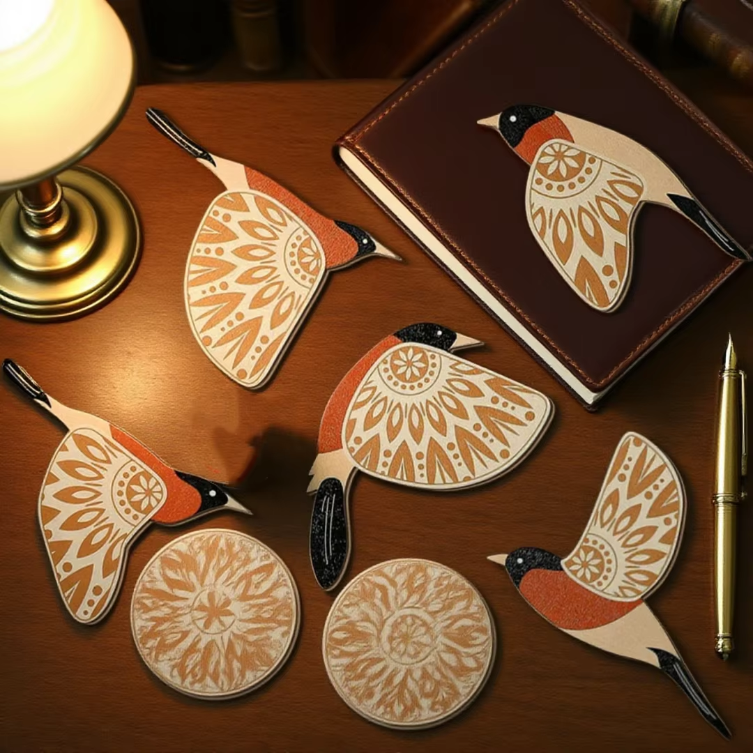 3D-väggskulptur av metallfågel – handgjord heminredningsset