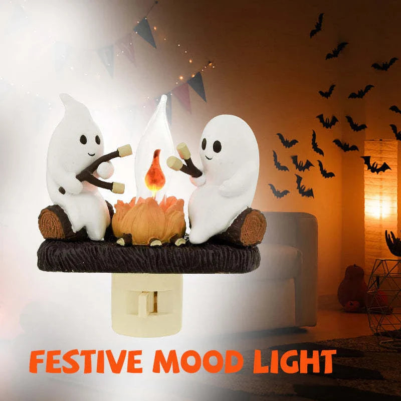 Spöklik Halloween-stämningslampa — Festlig säsongsnattlampa