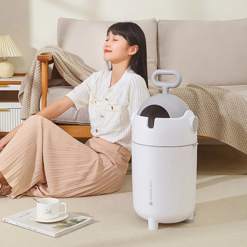 Stor soptunna för kök – Platsbesparande soptunna med luktkontrolllock