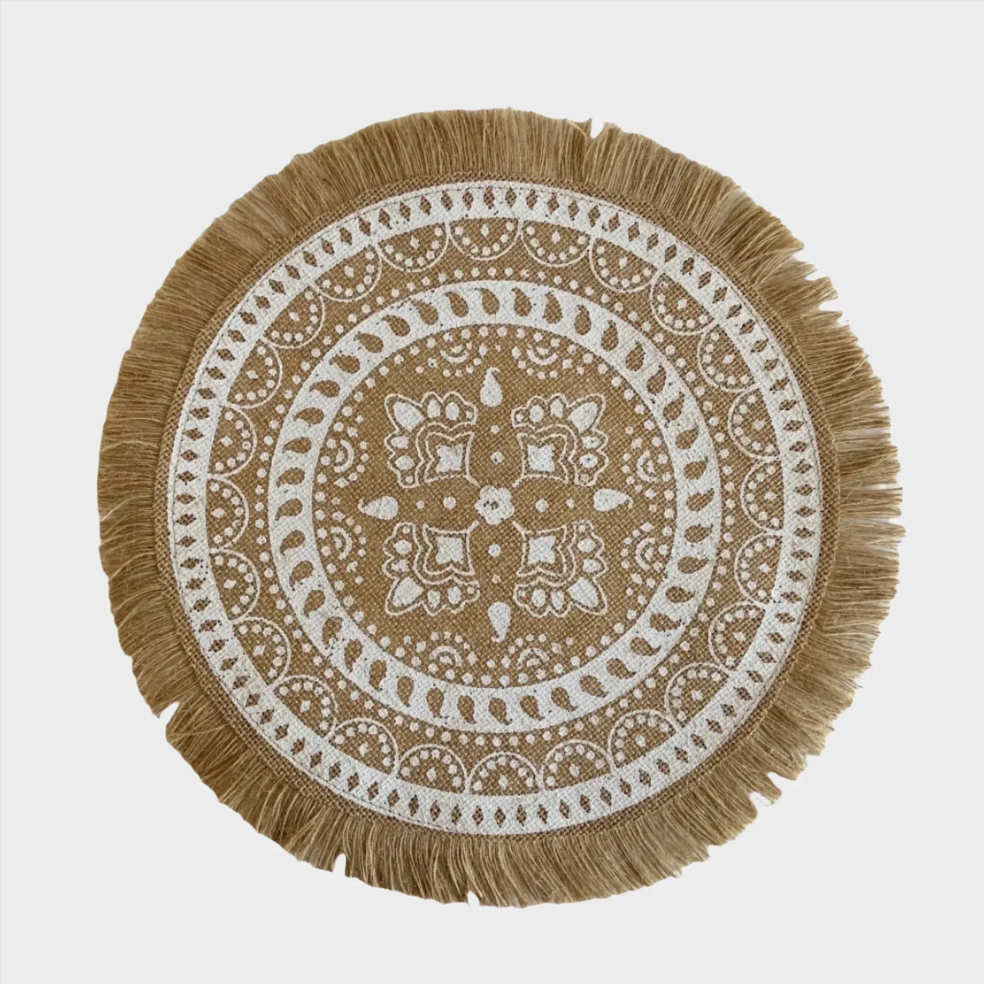 Rustik Elegance Bordsmatta – vävd textur