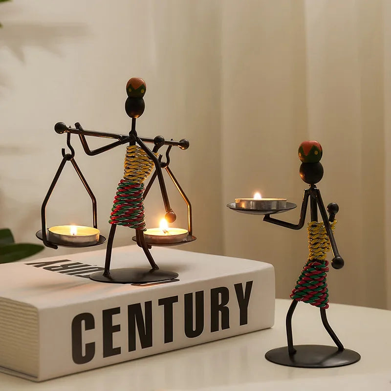 Handgjord Afrika-inspirerad värmeljushållare