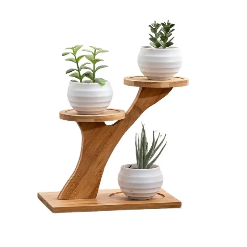 Miljövänlig bambuväxthylla – Snyggt displayställ för inomhus- och utomhusbruk