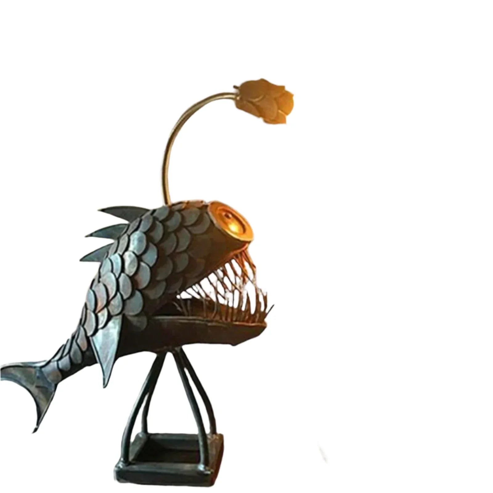 RusticGlow bordslampa – handgjord med anpassningsbar belysning och konstnärlig stil