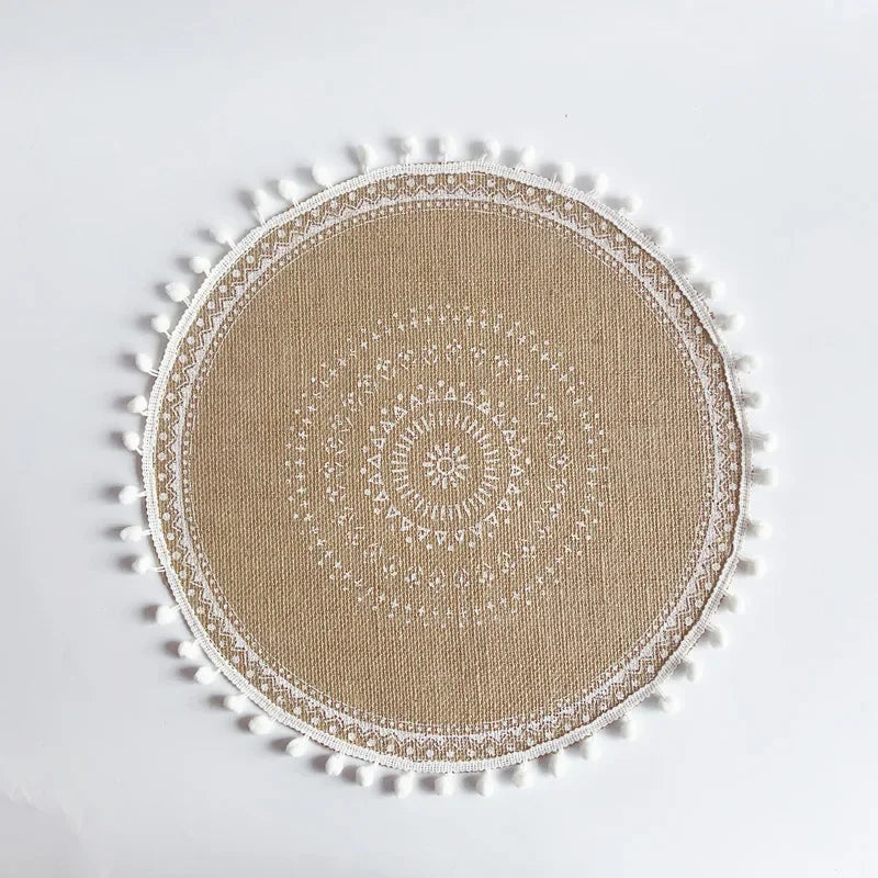 Rustik Elegance Bordsmatta – vävd textur