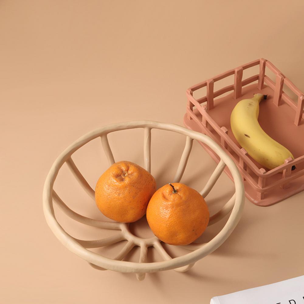 Modern bordsskiva för frukt – Konstnärlig öppen designförvaringsskål