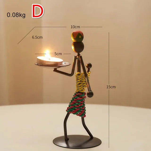 Handgjord Afrika-inspirerad värmeljushållare