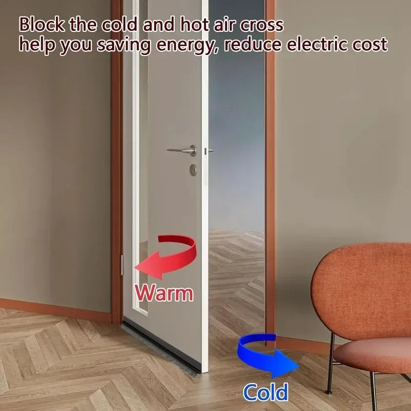 Premium dörrdragstopp – 1 m värmebeständig tätningslist för dörrar och fönster