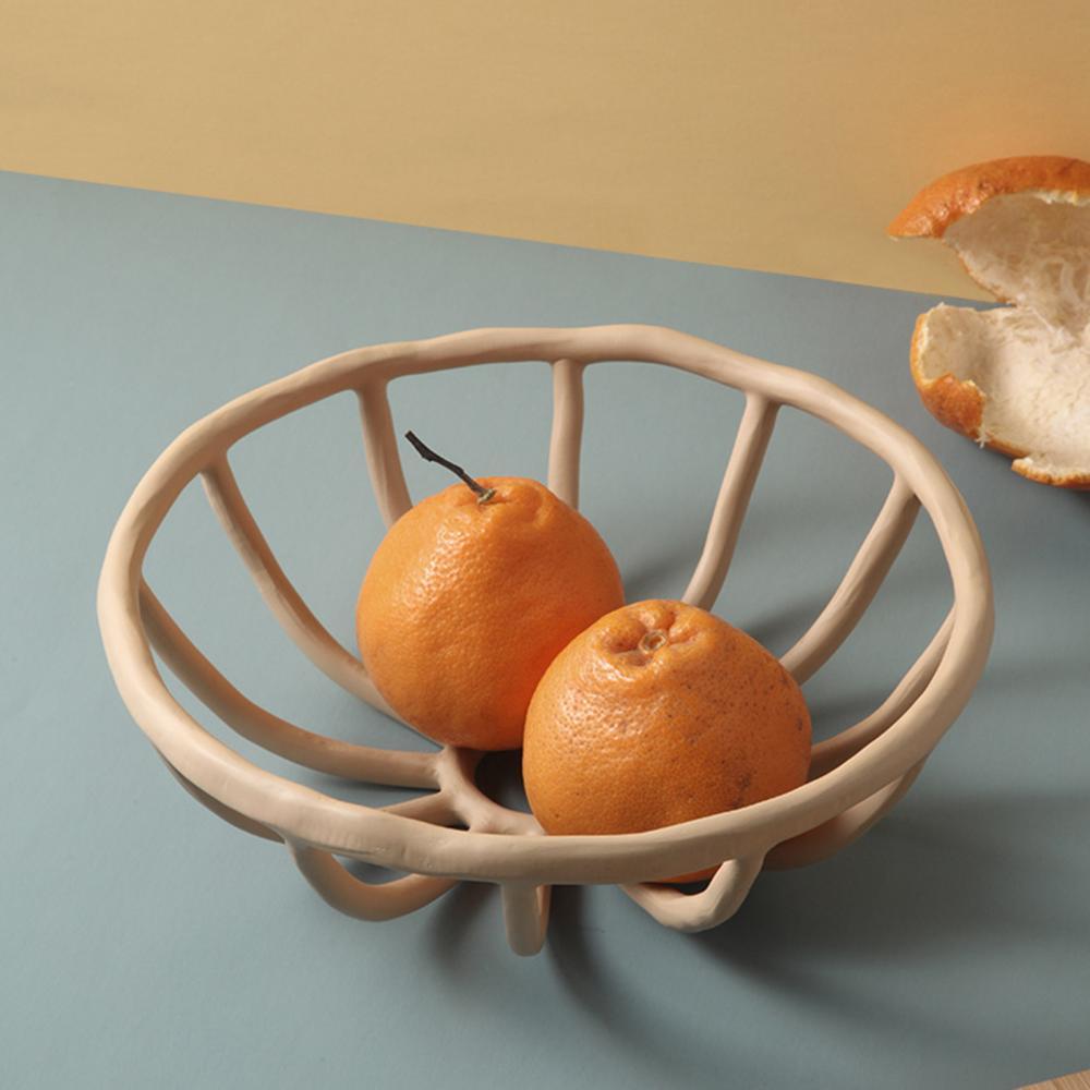 Modern bordsskiva för frukt – Konstnärlig öppen designförvaringsskål